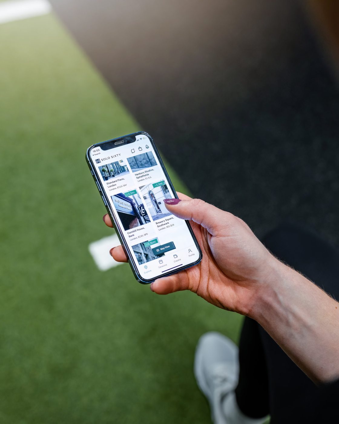 The Solo Sixty app on a phone